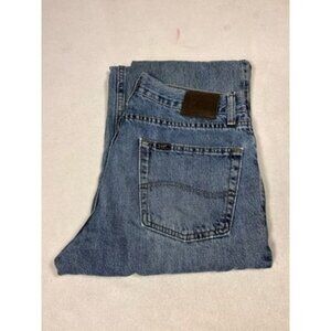 Men’s Size 33x32 Lee Blue Jeans Pants Denim Light Blue Straight Leg
